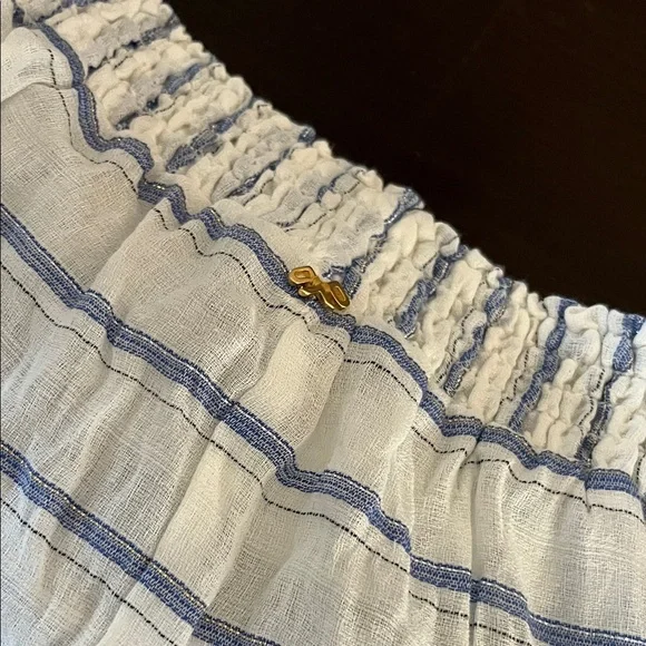 Pilyq High Waist Blue and White Plaid Shorts - Picture 7 of 8